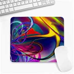 Colorful Rainbow Modern Paint Pattern 13 Large Mousepads by DinkovaArt