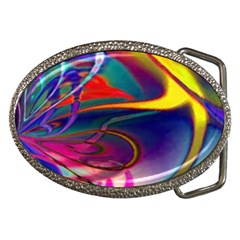 Colorful Rainbow Modern Paint Pattern 13 Belt Buckles by DinkovaArt