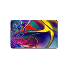 Colorful Rainbow Modern Paint Pattern 13 Magnet (name Card) by DinkovaArt