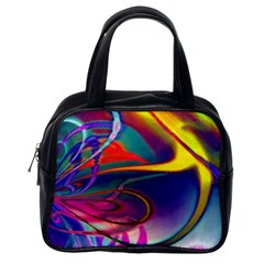 Colorful Rainbow Modern Paint Pattern 13 Classic Handbag (one Side) by DinkovaArt