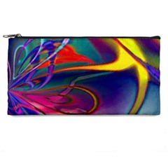 Colorful Rainbow Modern Paint Pattern 13 Pencil Case by DinkovaArt