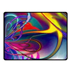 Colorful Rainbow Modern Paint Pattern 13 Double Sided Fleece Blanket (small)  by DinkovaArt