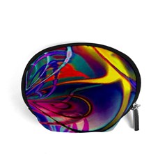 Colorful Rainbow Modern Paint Pattern 13 Accessory Pouch (small) by DinkovaArt