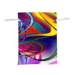 Colorful Rainbow Modern Paint Pattern 13 Lightweight Drawstring Pouch (m) by DinkovaArt