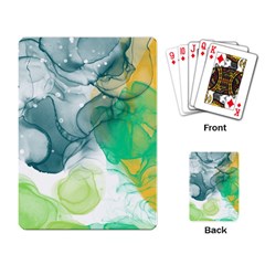 Orange And Green Alcohol Ink  Playing Cards Single Design (rectangle)