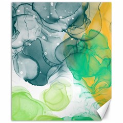 Orange And Green Alcohol Ink  Canvas 8  X 10  by Dazzleway