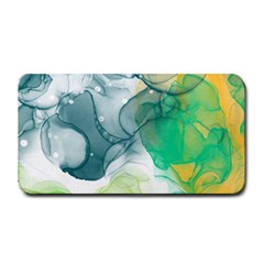 Orange And Green Alcohol Ink  Medium Bar Mats by Dazzleway