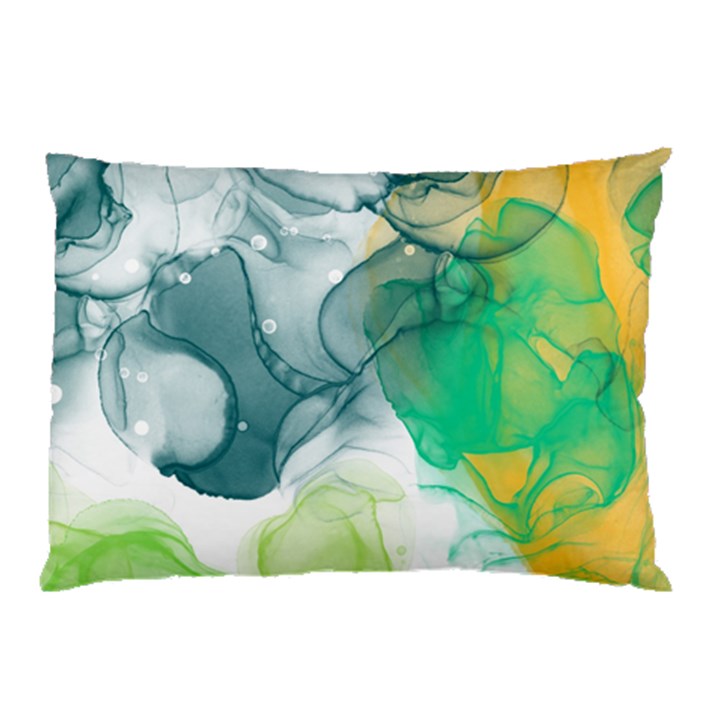 Orange and green alcohol ink  Pillow Case (Two Sides)