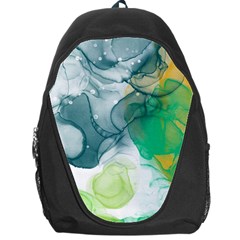 Orange And Green Alcohol Ink  Backpack Bag by Dazzleway