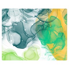 Orange And Green Alcohol Ink  Double Sided Flano Blanket (medium)  by Dazzleway