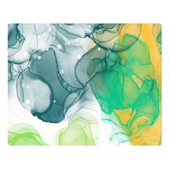 Orange And Green Alcohol Ink  Double Sided Flano Blanket (large)  by Dazzleway