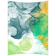 Orange And Green Alcohol Ink  Back Support Cushion by Dazzleway