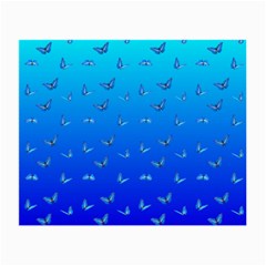 Butterflies At Blue, Two Color Tone Gradient Small Glasses Cloth by Casemiro