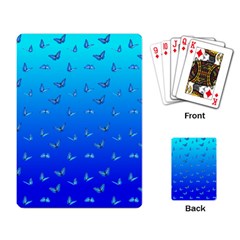 Butterflies At Blue, Two Color Tone Gradient Playing Cards Single Design (rectangle) by Casemiro