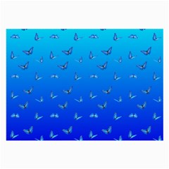 Butterflies At Blue, Two Color Tone Gradient Large Glasses Cloth (2 Sides) by Casemiro