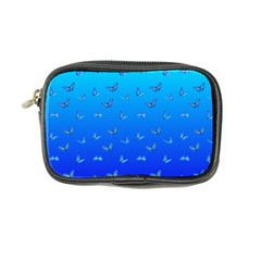 Butterflies At Blue, Two Color Tone Gradient Coin Purse by Casemiro