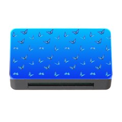 Butterflies At Blue, Two Color Tone Gradient Memory Card Reader With Cf by Casemiro