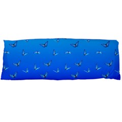 Butterflies At Blue, Two Color Tone Gradient Body Pillow Case Dakimakura (two Sides) by Casemiro