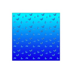 Butterflies At Blue, Two Color Tone Gradient Satin Bandana Scarf by Casemiro