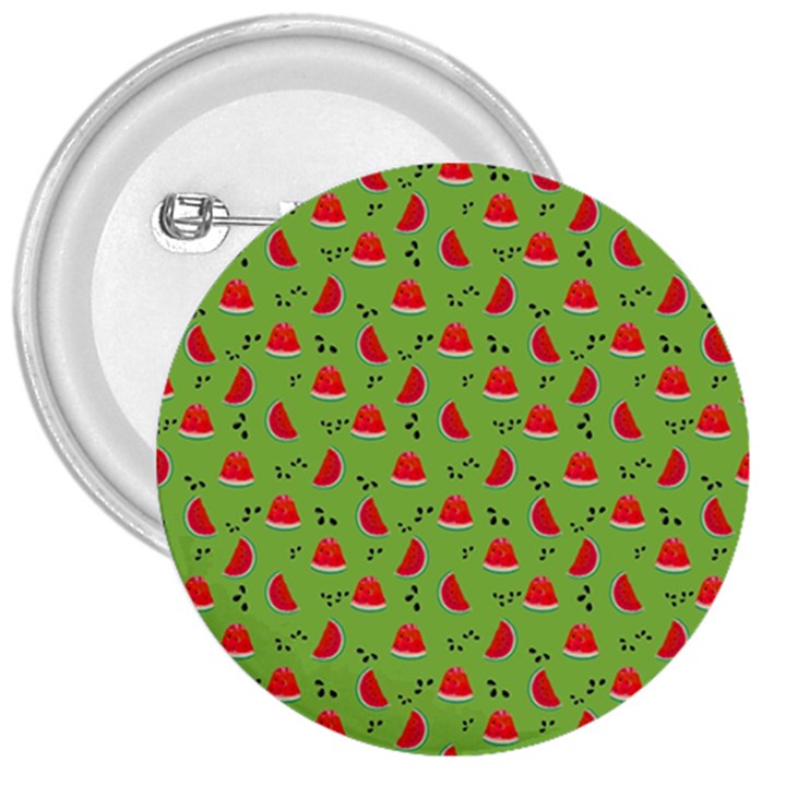 Juicy Slices Of Watermelon On A Green Background 3  Buttons