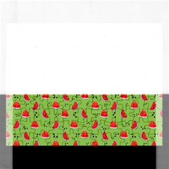 Juicy Slices Of Watermelon On A Green Background Rectangular Jigsaw Puzzl by SychEva