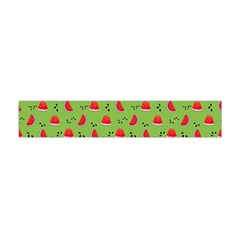 Juicy Slices Of Watermelon On A Green Background Flano Scarf (mini) by SychEva