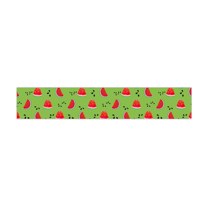 Juicy Slices Of Watermelon On A Green Background Flano Scarf (Mini)