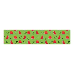 Juicy Slices Of Watermelon On A Green Background Velvet Scrunchie