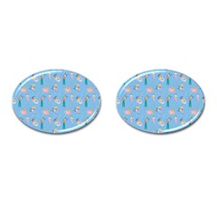 Beautiful Girls With Drinks Cufflinks (oval) by SychEva