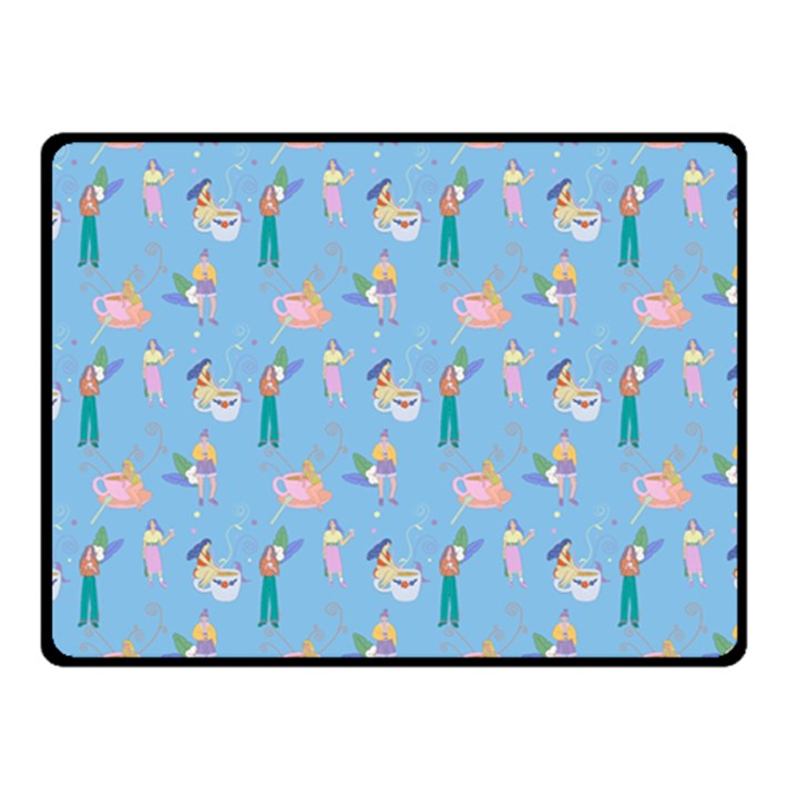 Beautiful Girls With Drinks Double Sided Fleece Blanket (Small) 