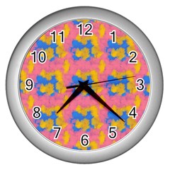 Abstract Painting Wall Clock (silver) by SychEva