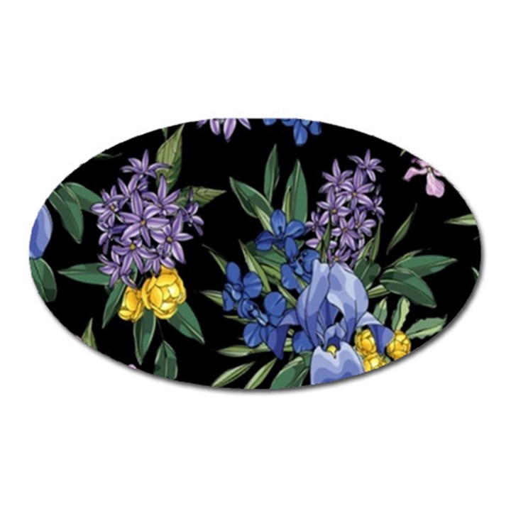 Floral Oval Magnet