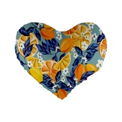 Floral Standard 16  Premium Flano Heart Shape Cushions by Sparkle