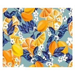 Floral Double Sided Flano Blanket (small)  by Sparkle