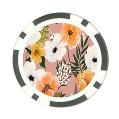 Floral Poker Chip Card Guard