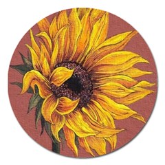 Sunflower Magnet 5  (round)