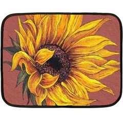 Sunflower Double Sided Fleece Blanket (mini)  by Sparkle