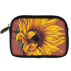 Sunflower Digital Camera Leather Case by Sparkle