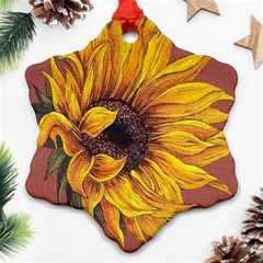 Sunflower Ornament (snowflake) by Sparkle