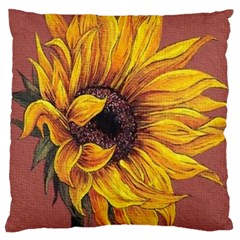 Sunflower Large Cushion Case (one Side) by Sparkle