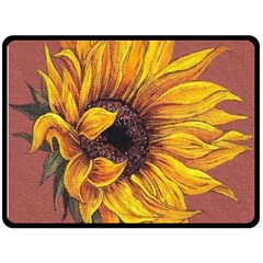 Sunflower Double Sided Fleece Blanket (large)  by Sparkle