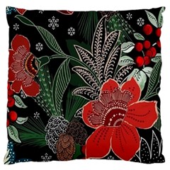 Floral Large Flano Cushion Case (two Sides)