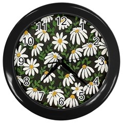 Floral Wall Clock (black)