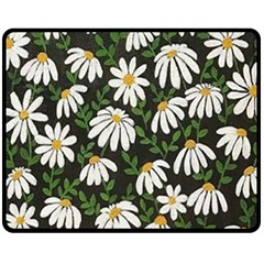 Floral Double Sided Fleece Blanket (medium)  by Sparkle