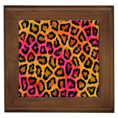 Leopard Print Framed Tile