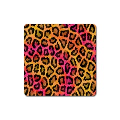 Leopard Print Square Magnet