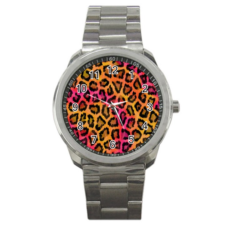 Leopard Print Sport Metal Watch