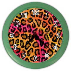 Leopard Print Color Wall Clock