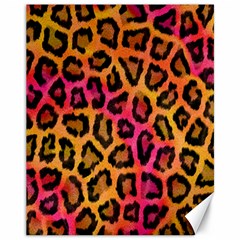 Leopard Print Canvas 11  x 14 