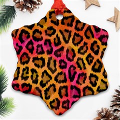 Leopard Print Ornament (Snowflake)